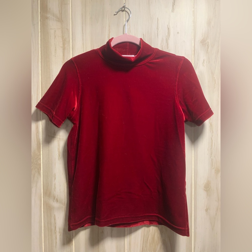 Pierre Cardin Red Velvet Turtleneck